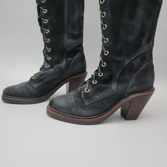 Stylish Black Over the Knee Boots - Picture 3 of 16